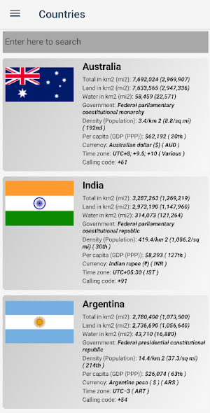 Countries Screenshot 0