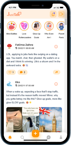 JustTalk.io - Your Safe Space Screenshot 3