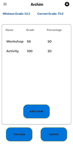 Archim: Grade Calculator Screenshot 3
