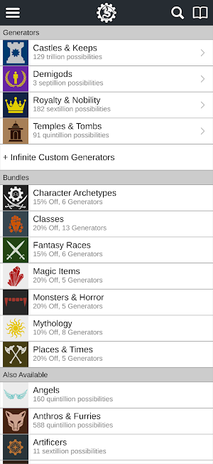 Fantasy Writer's Companion Screenshot 0