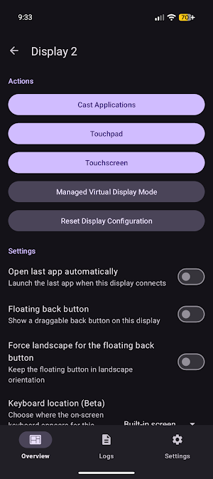 Display Manager for Android Screenshot 1
