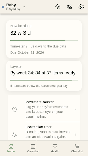 Baby Diary: Pregnancy & Care Screenshot 0