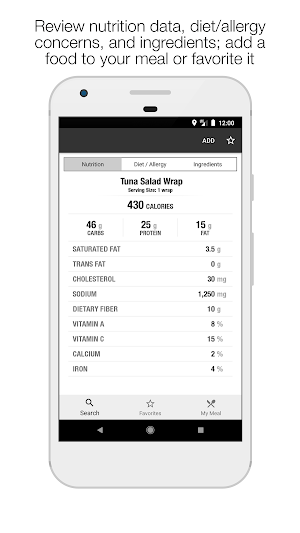 Nutrition - Carnegie Mellon Screenshot 2