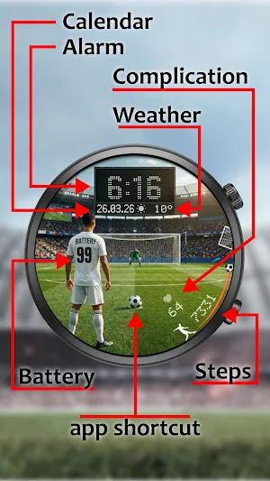 Football watch face Screenshot 1