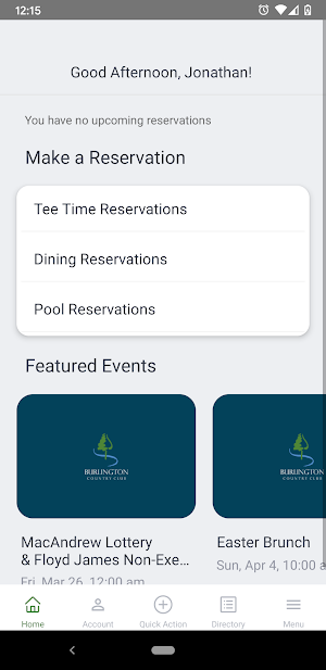 Burlington Country Club Screenshot 1