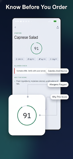 LeanMenu: Menu Calorie Scanner Screenshot 2