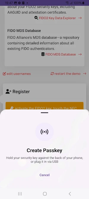 Authnkey - FIDO Bridge Screenshot 1