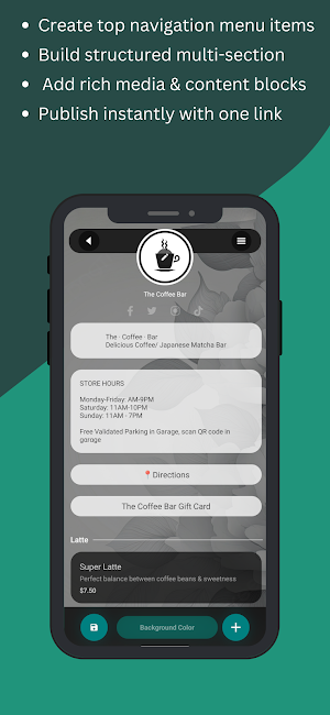 Goblocc – Digital Menu & Bio Screenshot 1