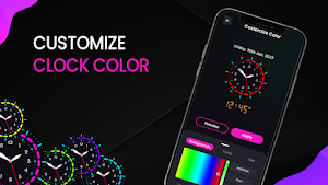Analog Night Clock Wallpaper Screenshot 3