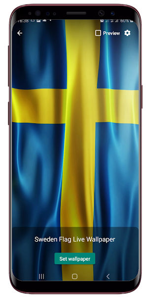 Sweden Flag Live Wallpaper Screenshot 1