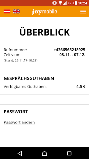 joymobile Kontomanager Screenshot 0