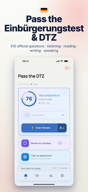 Einbürgerungstest 2026 & DTZ Screenshot 0