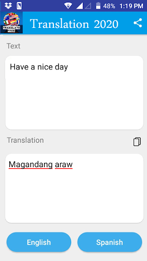 Filipino - English Translator 2021 Screenshot 1