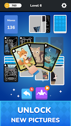 Solitaire - Puzzle Images Screenshot 1
