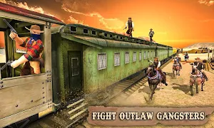 Wild West Town Sheriff Mounted Horse Shooting Game Screenshot 0