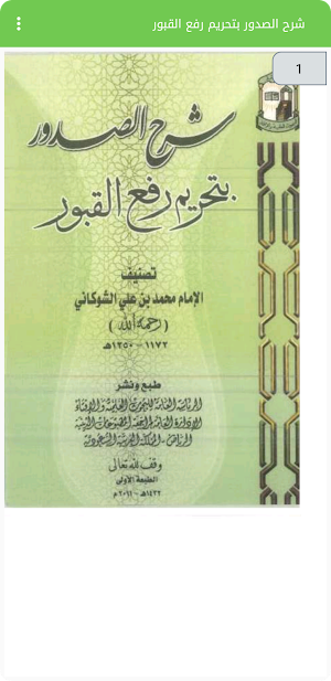 شرح الصدور بتحريم رفع القبور Screenshot 1