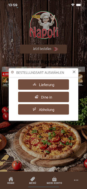 Pizzeria Napoli Online Screenshot 1