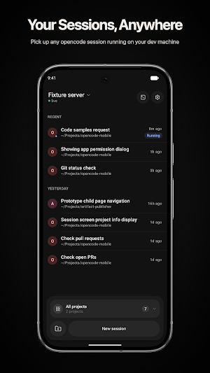 Unofficial OpenCode Client Screenshot 0