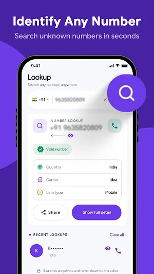 Callora: Caller ID & Lookup Screenshot 1