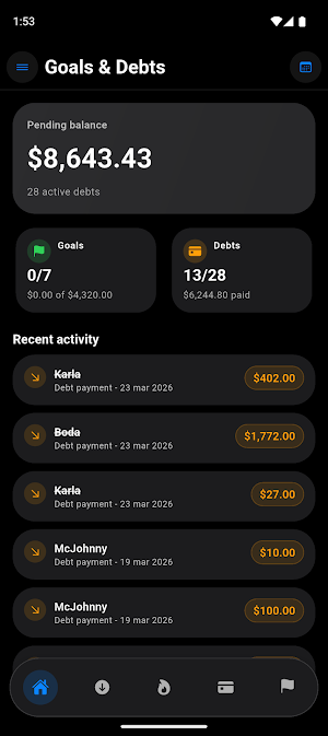Goals & Debts - Metas y Deudas Screenshot 2