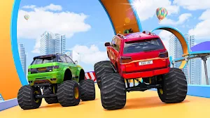 Monster Truck Stunts: Modern Prado Car Game 3D Screenshot 1