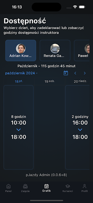 pJazdy Admin - Zarządzaj OSK Screenshot 2