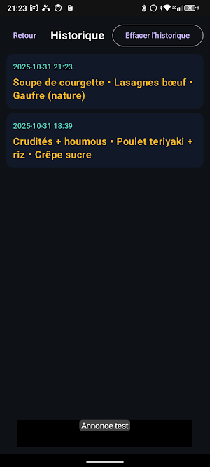 Repas Décideur rapide Screenshot 3