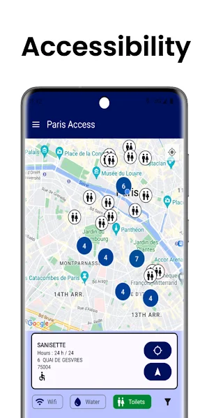 Paris wifi, toilets, foutains Screenshot 3