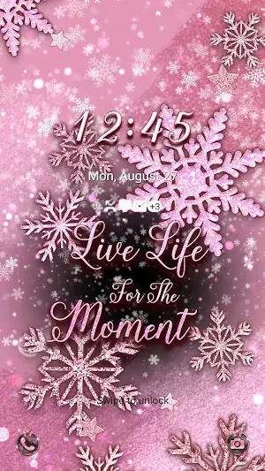 White Pink Winter - Wallpaper Screenshot 1