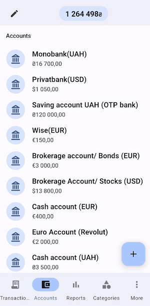 Axels Money Tracker Screenshot 1