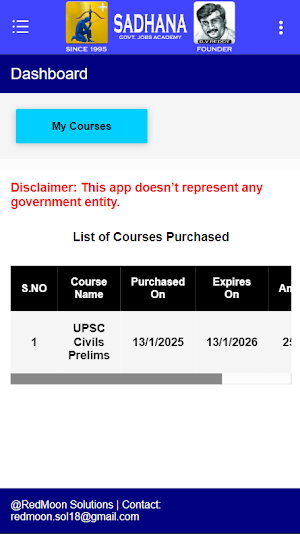 Sadhana IAS Screenshot 1