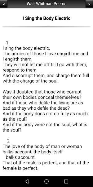 Walt Whitman Poems Screenshot 2