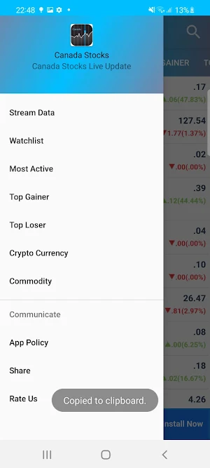 Canada Stocks Screenshot 2