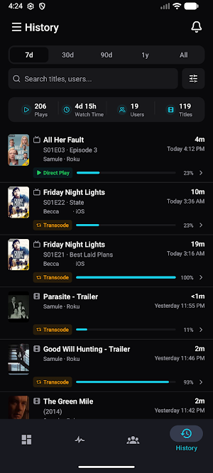 Tracearr Screenshot 2