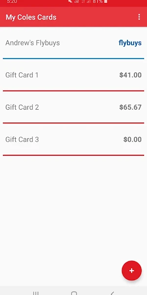 Unofficial Coles Gift Card Balance Screenshot 0