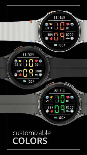 DADAM107 Digital Watch Face Screenshot 1