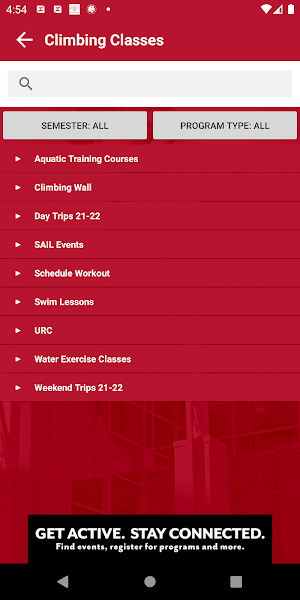 EWU Campus Rec Screenshot 1