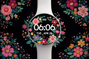Floral Wreath MinimalWatchFace Screenshot 3