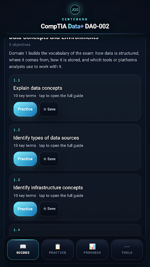 CertCrush: Data+ DA0-002 Screenshot 1