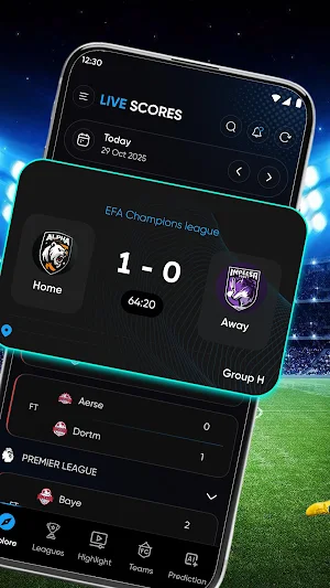 Live Score - Football Scores Screenshot 1
