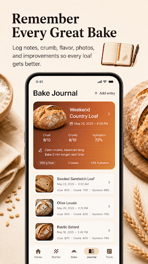 Sourdough Starter Bake Tracker Screenshot 3