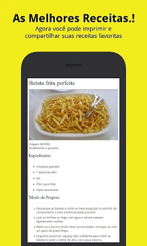 Receitas de Batatas Frita Screenshot 1