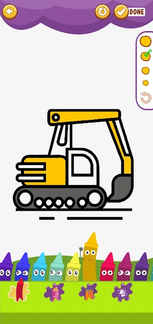 Excavator Coloring Pages Screenshot 1