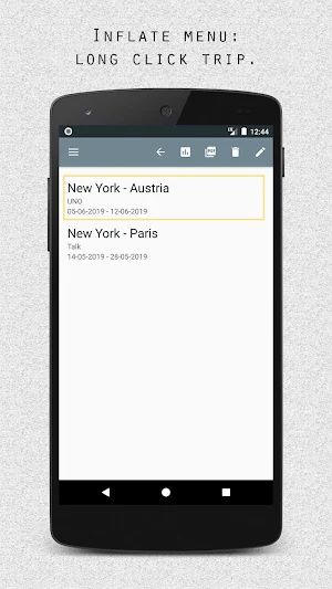 myTripPal - record trip expenses Screenshot 2