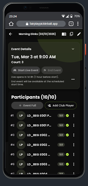 FairPlay Pickleball Screenshot 3