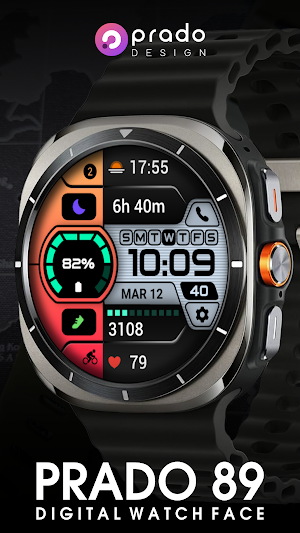 PRADO 89 Digital Watch Face Screenshot 0