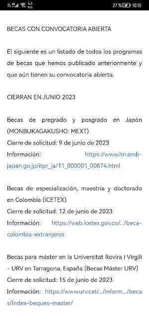 David Raudales Scholarships Screenshot 1