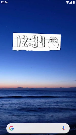 Digital Clock Widget Pesoguin - Penguin Screenshot 1