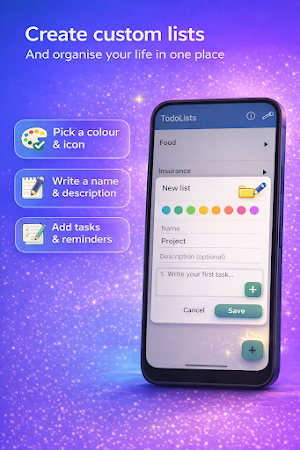 TodoListas – Lists & Alarms Screenshot 1