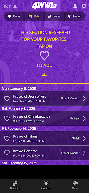 WWL Parade Tracker Screenshot 2